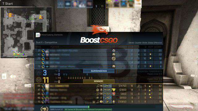 csgo rank boost to mge 